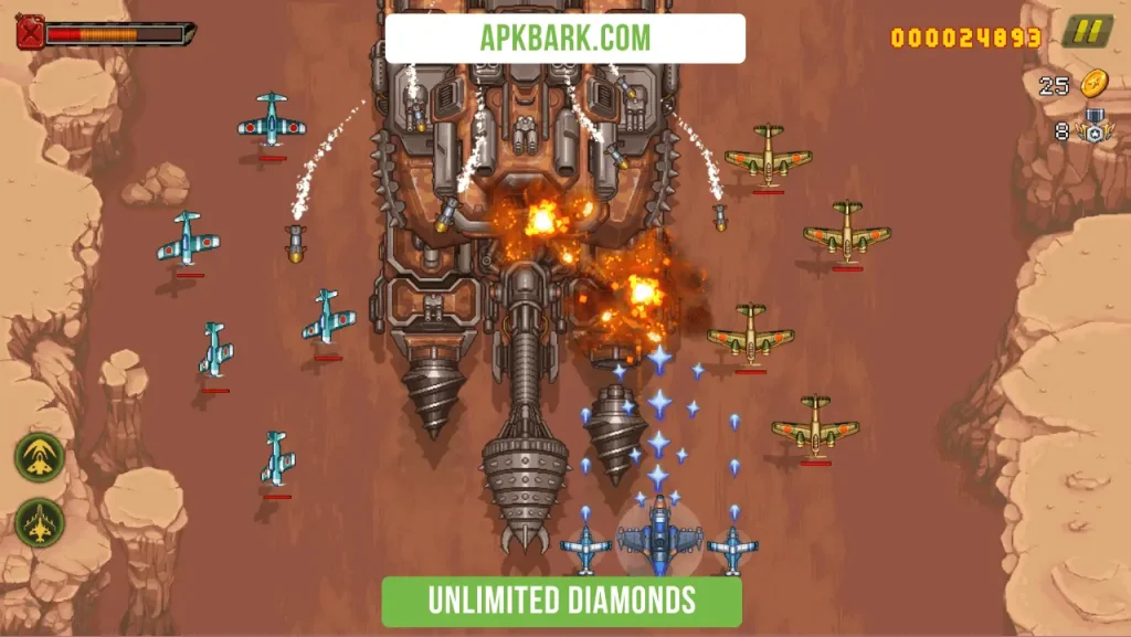 1945 air force mod apk unlimited diamonds free download
