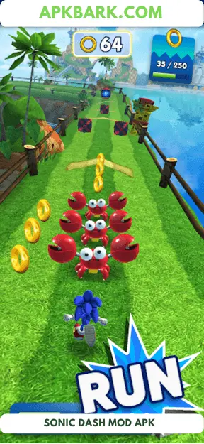 Sonic Dash Mod Apk download all characters unlocked