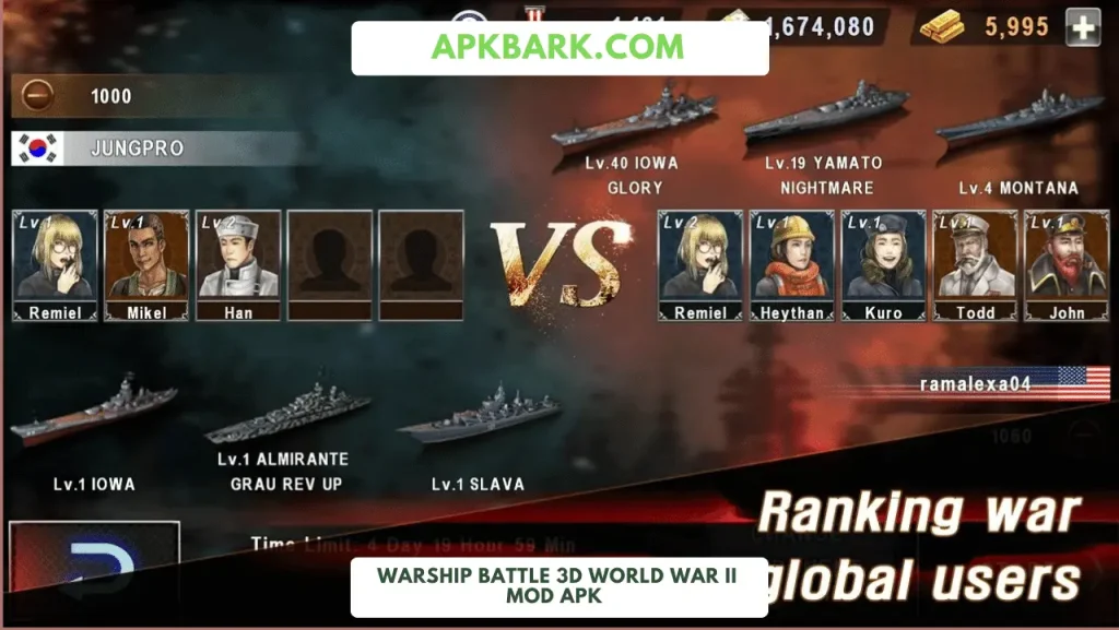 warship battle 3d world war 2 mod apk all ships unlocked