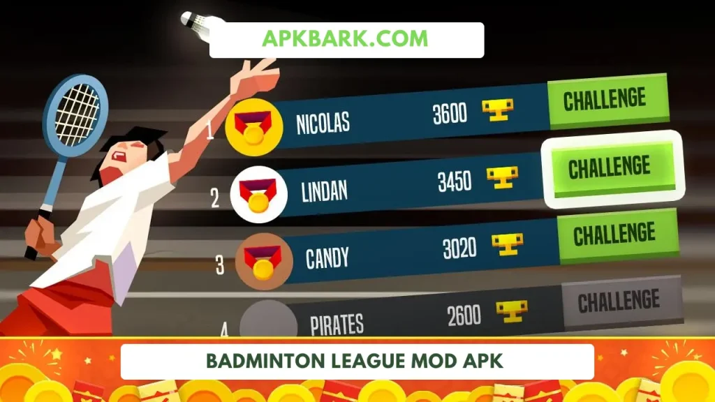 badminton league mod apk unlimited money and gems