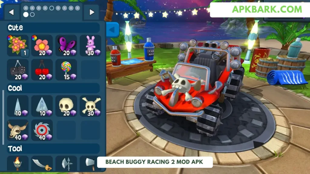 beach buggy racing 2 mod apk free shopping download