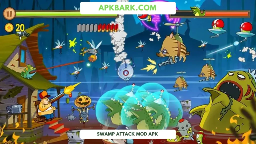 swamp attack mod apk unlimited money and gems