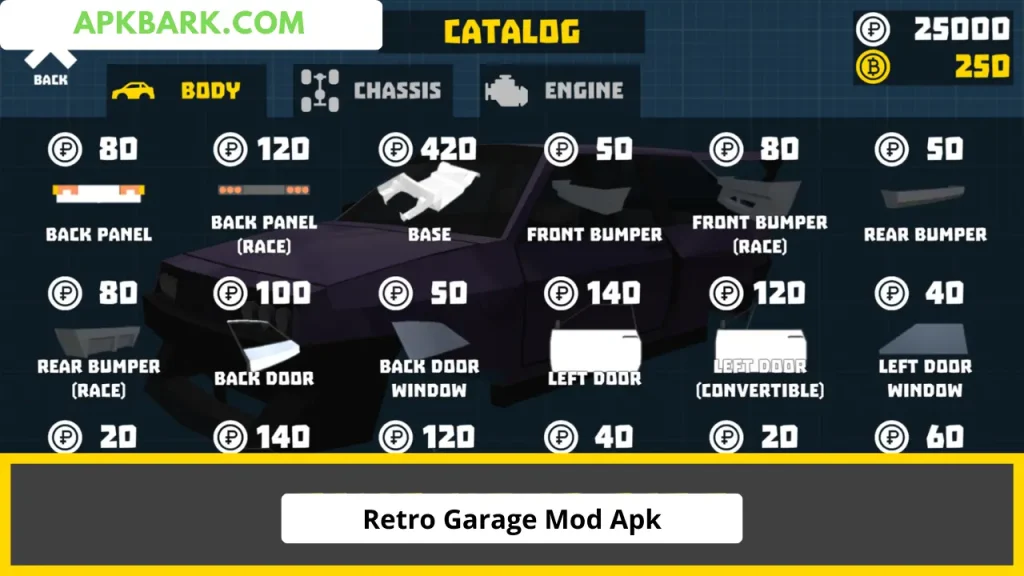 retro garage mod apk max level