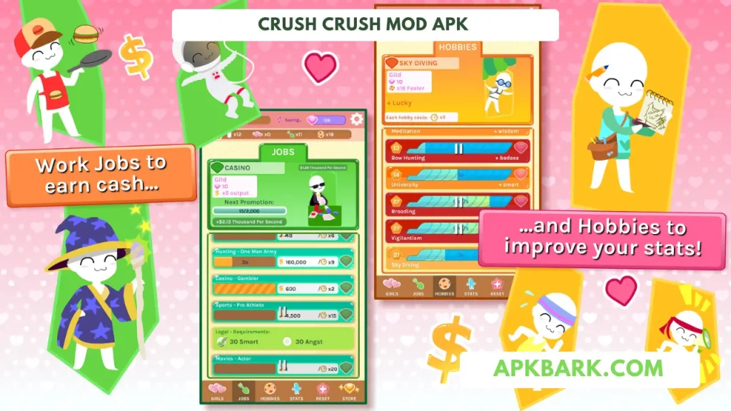 crush crush mod apk all characters unlocked