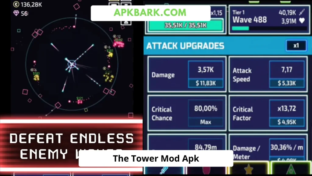 the tower mod menu