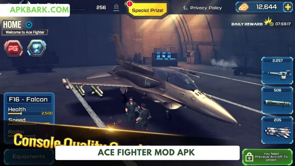 ace fighter mod apk free shopping