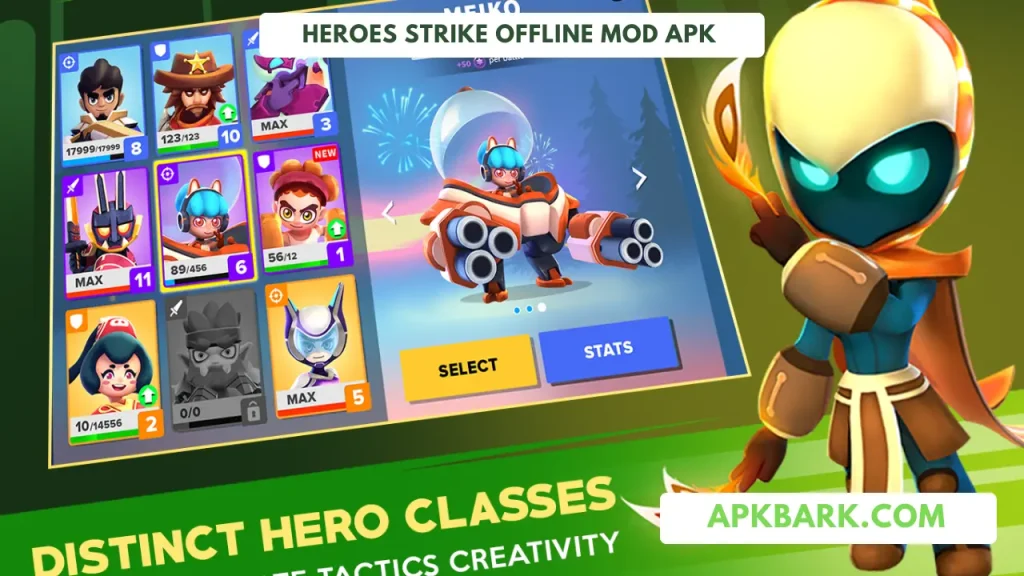 heroes strike offline mod apk unlocked everything