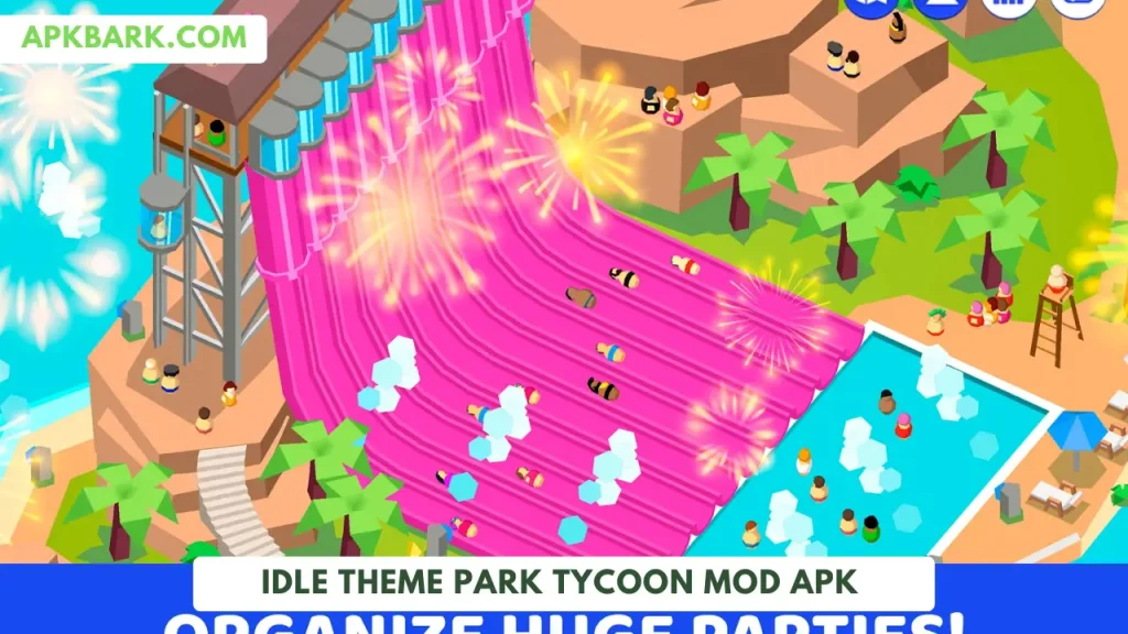 idle theme park tycoon mod apk free shopping