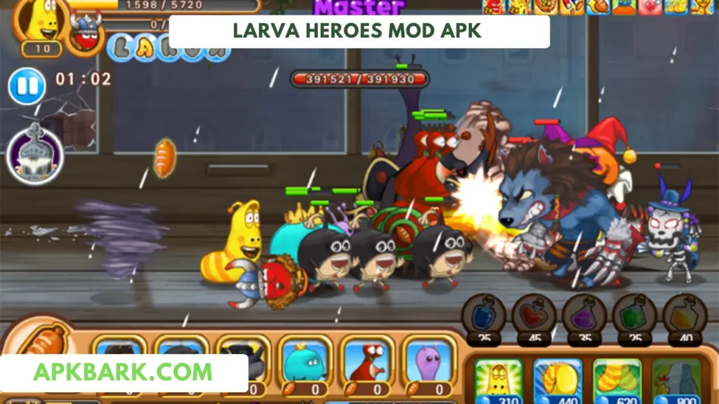 larva heroes mod apk unlocked all